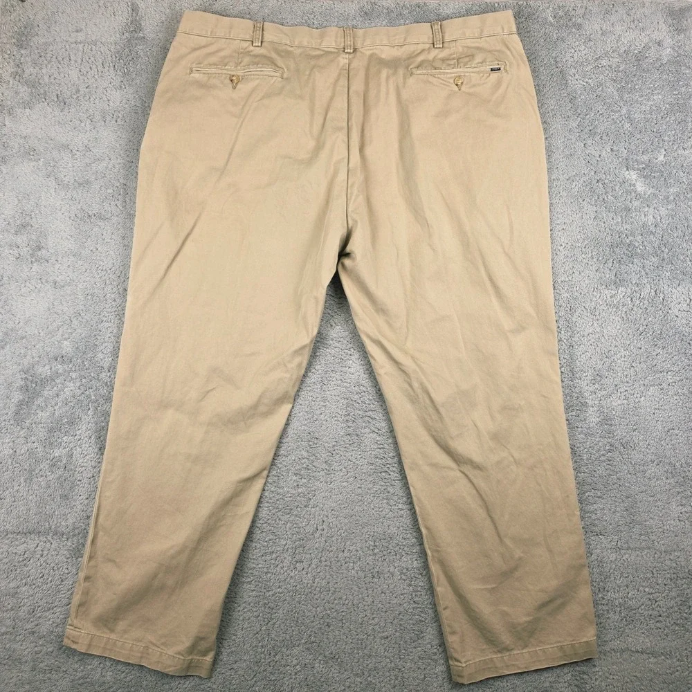 Polo Ralph Lauren Pants Mens 46Bx30 Tan Khaki Classic Fit Cotton Trousers Chinos